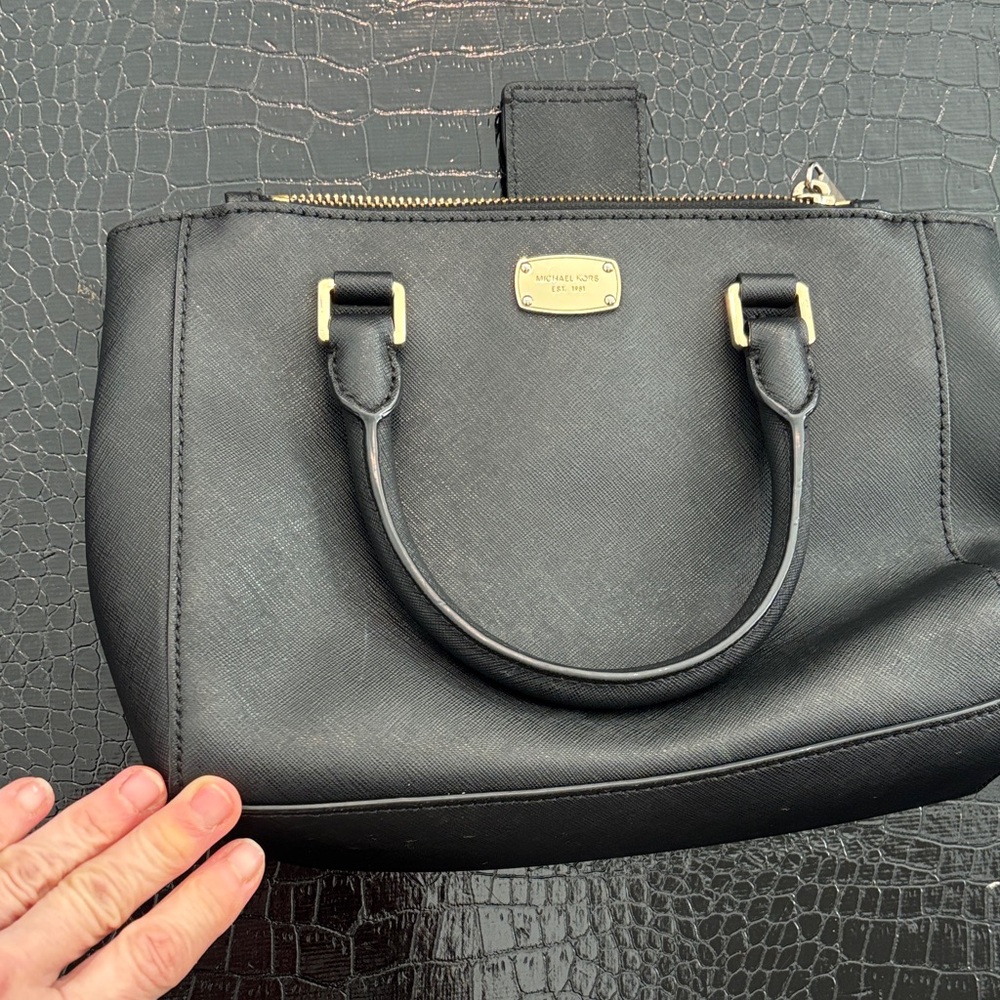 Michael Kors Black Saffiano Leather Satchel